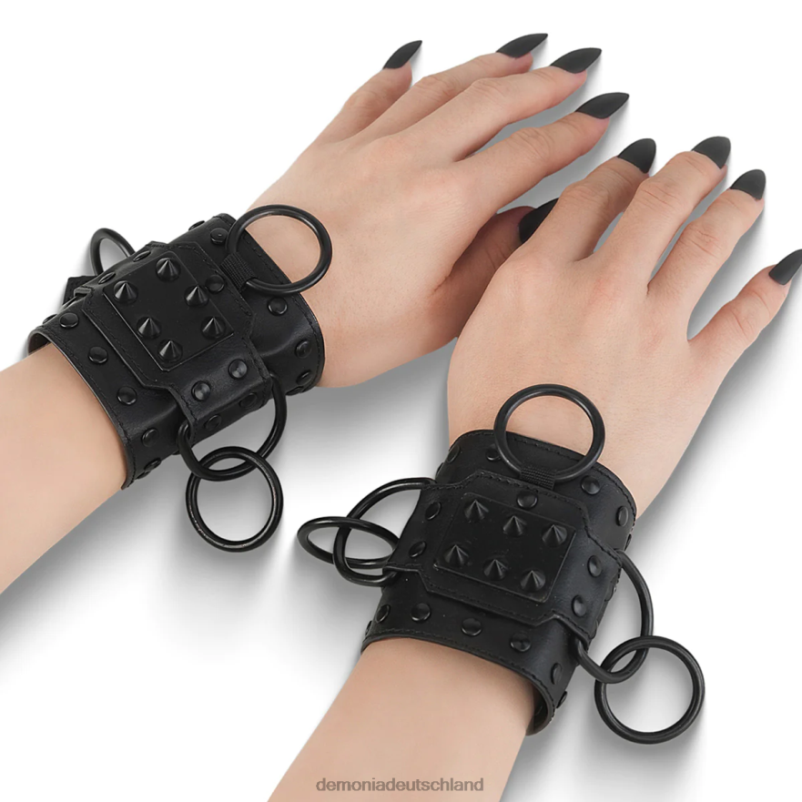 Schwarz 6JXLH1090 Demonia Demonia O-Ring-Handgelenkmanschette (Paar)