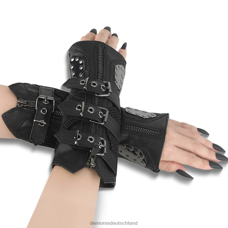 Schwarz 6JXLH1097 Demonia demonia Pulswärmer (Paar)