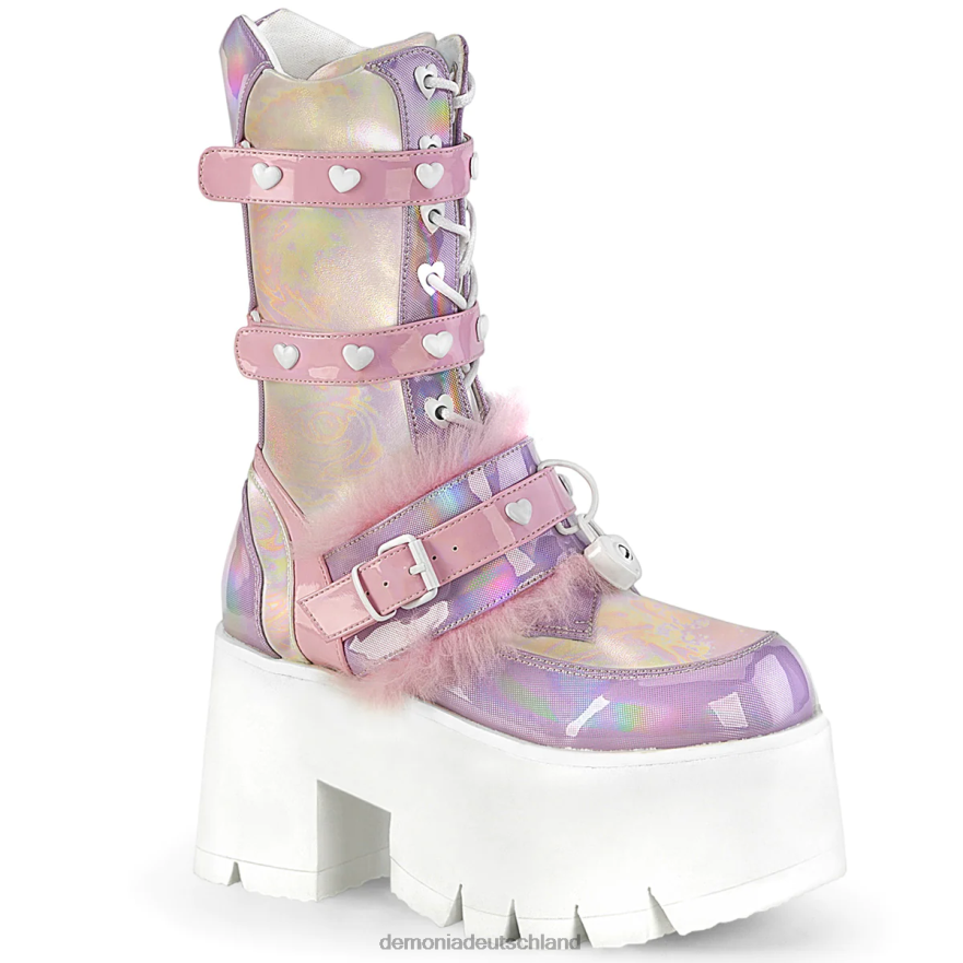 holographisches Patent in Babyrosa-Lavendel 6JXLH917 Demonia Asche-120