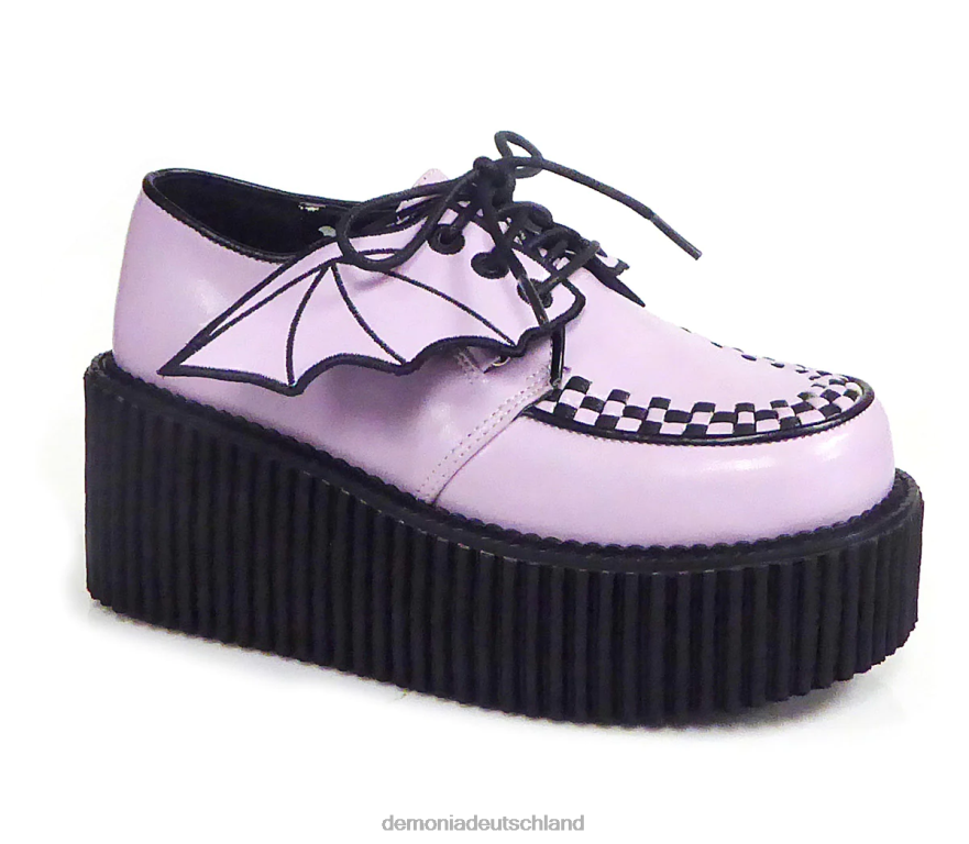 lavendelfarbenes veganes Leder 6JXLH1029 Demonia Creeper-205
