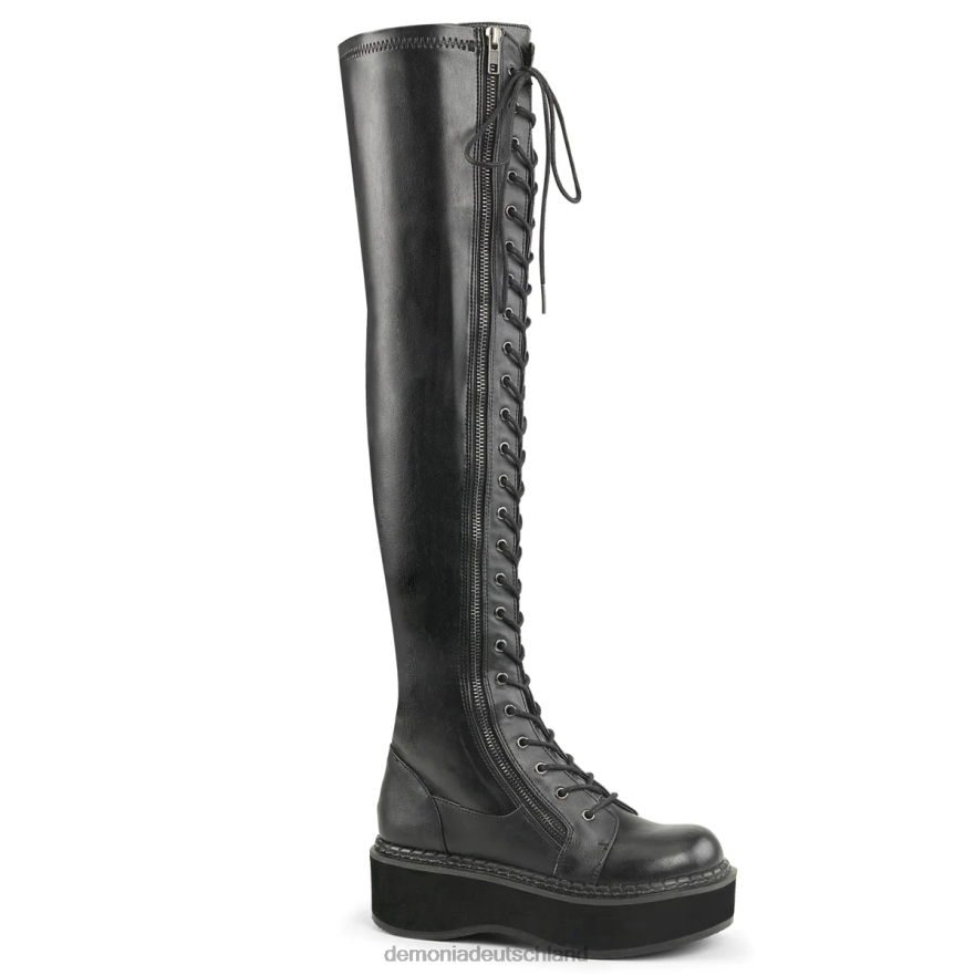 schwarzes str veganes leder