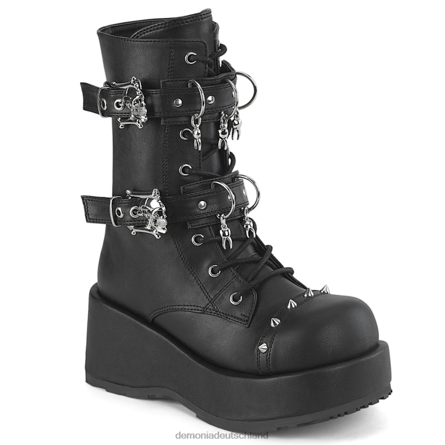 schwarzes veganes Leder 6JXLH1054 Demonia cubby-54