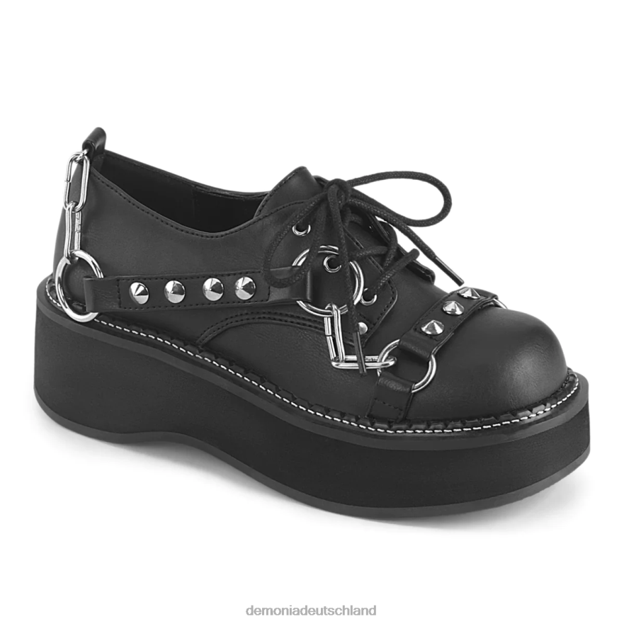 schwarzes veganes Leder 6JXLH1135 Demonia Emily-32