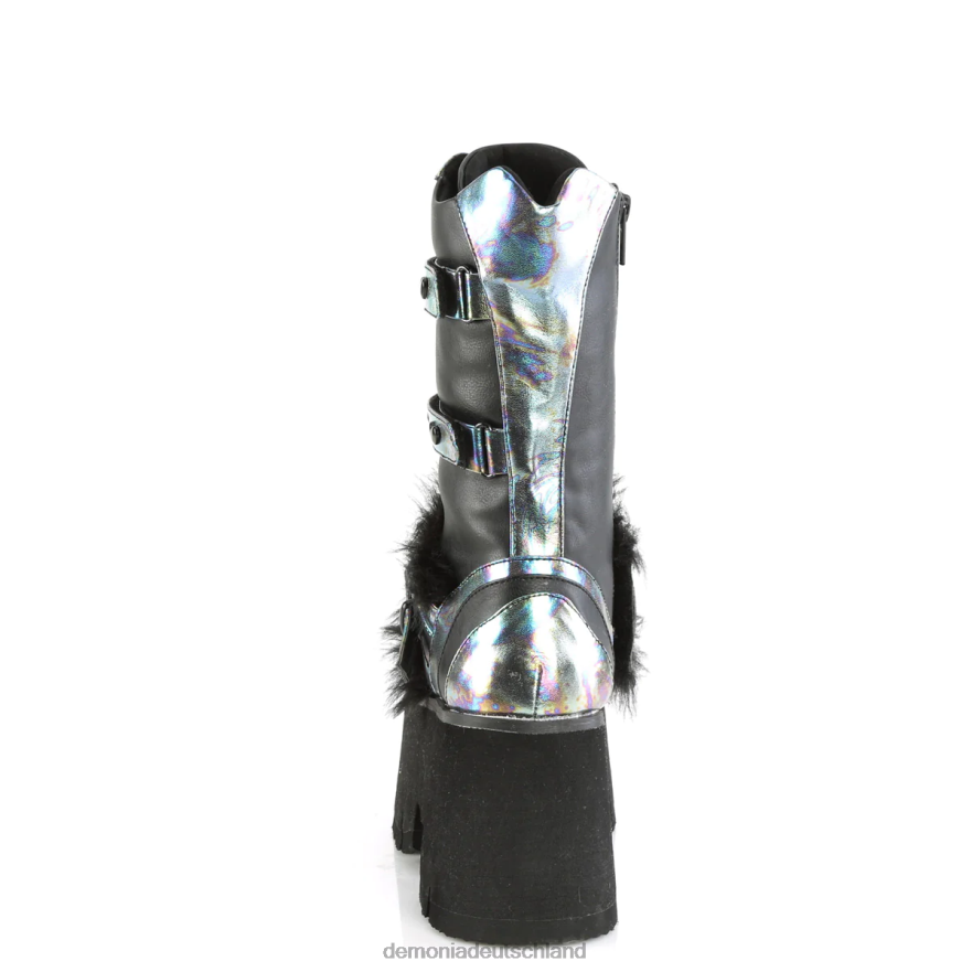 schwarzes veganes Leder, grünes Multiöl 6JXLH918 Demonia Asche-120