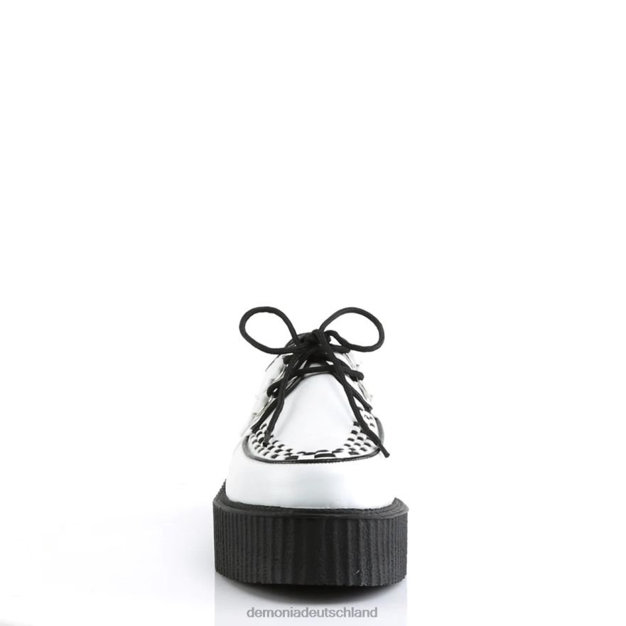 weißes veganes Leder 6JXLH1454 Demonia v-creeper-502