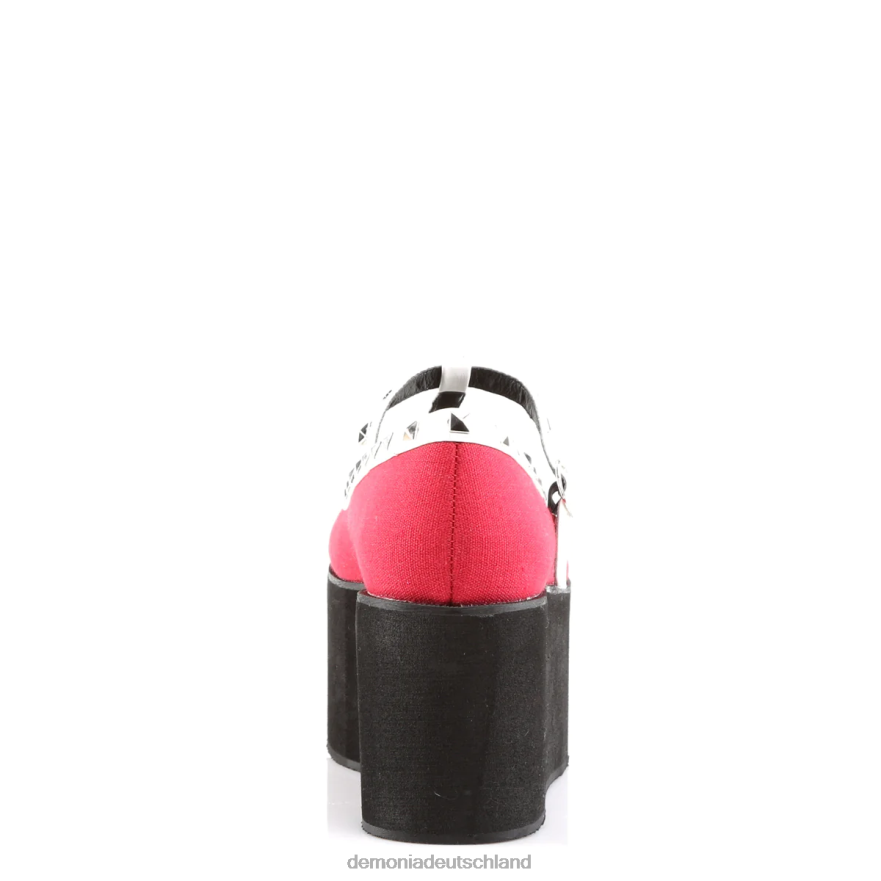 rotes Canvas-schwarz-weißes veganes Leder 6JXLH403 Demonia klick-07