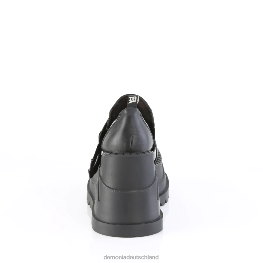 schwarzes, veganes Lackleder 6JXLH470 Demonia stampfen-28