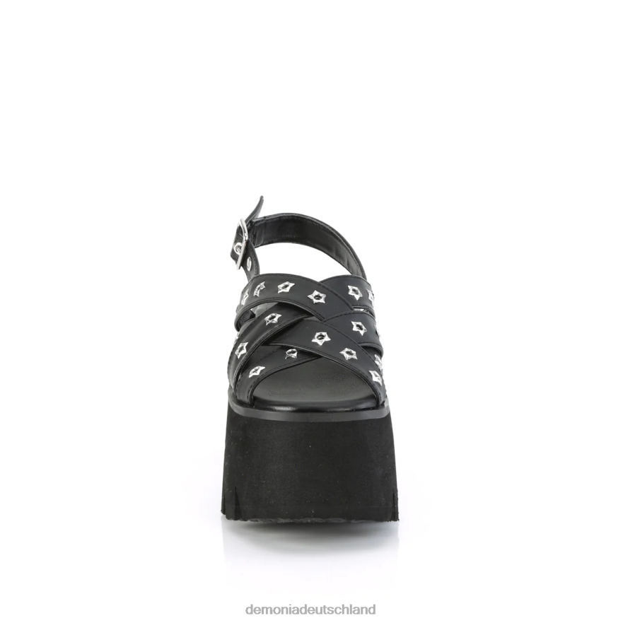 schwarzes veganes Leder 6JXLH394 Demonia Asche-12