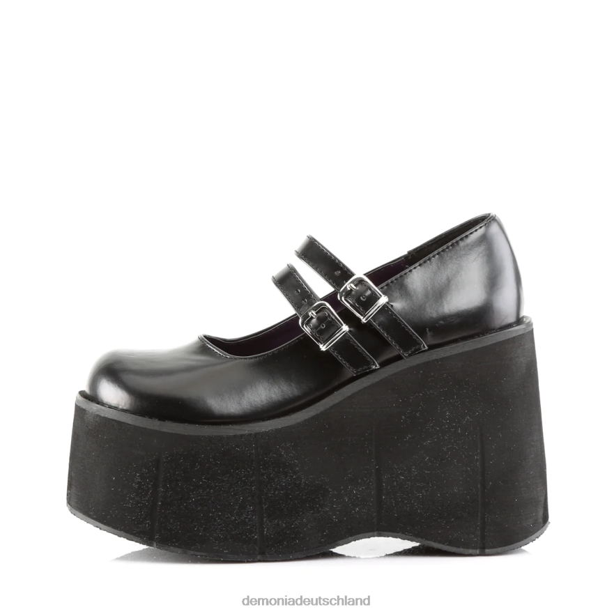 schwarzes veganes Leder 6JXLH427 Demonia kera-08