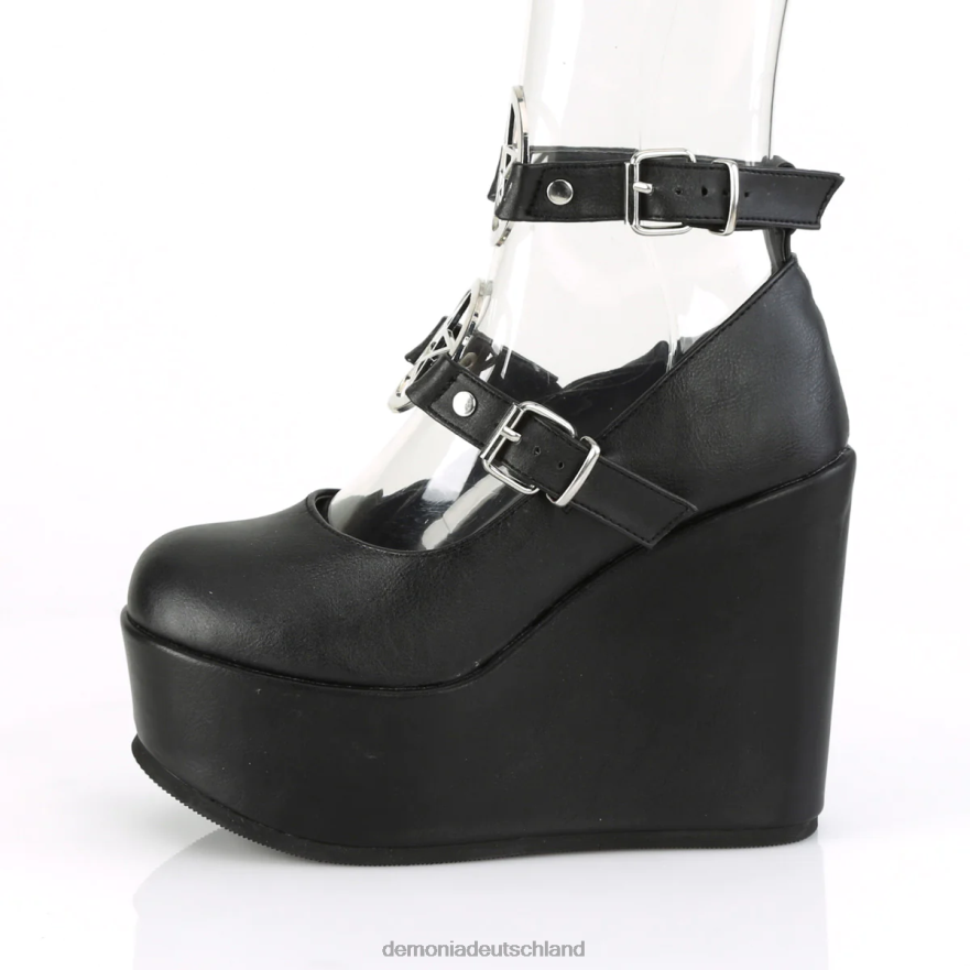 schwarzes veganes Leder 6JXLH439 Demonia Gift-99-1