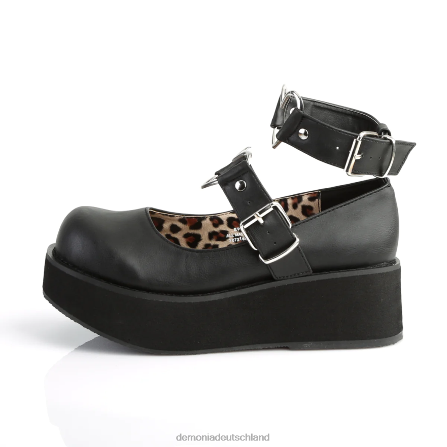 schwarzes veganes Leder 6JXLH463 Demonia Sprite-02