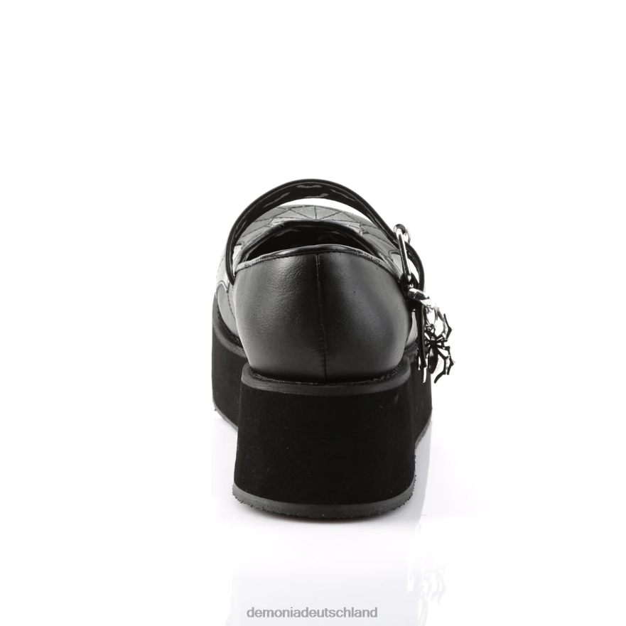 schwarzes veganes Leder-schwarzes Lackleder 6JXLH468 Demonia sprite-05