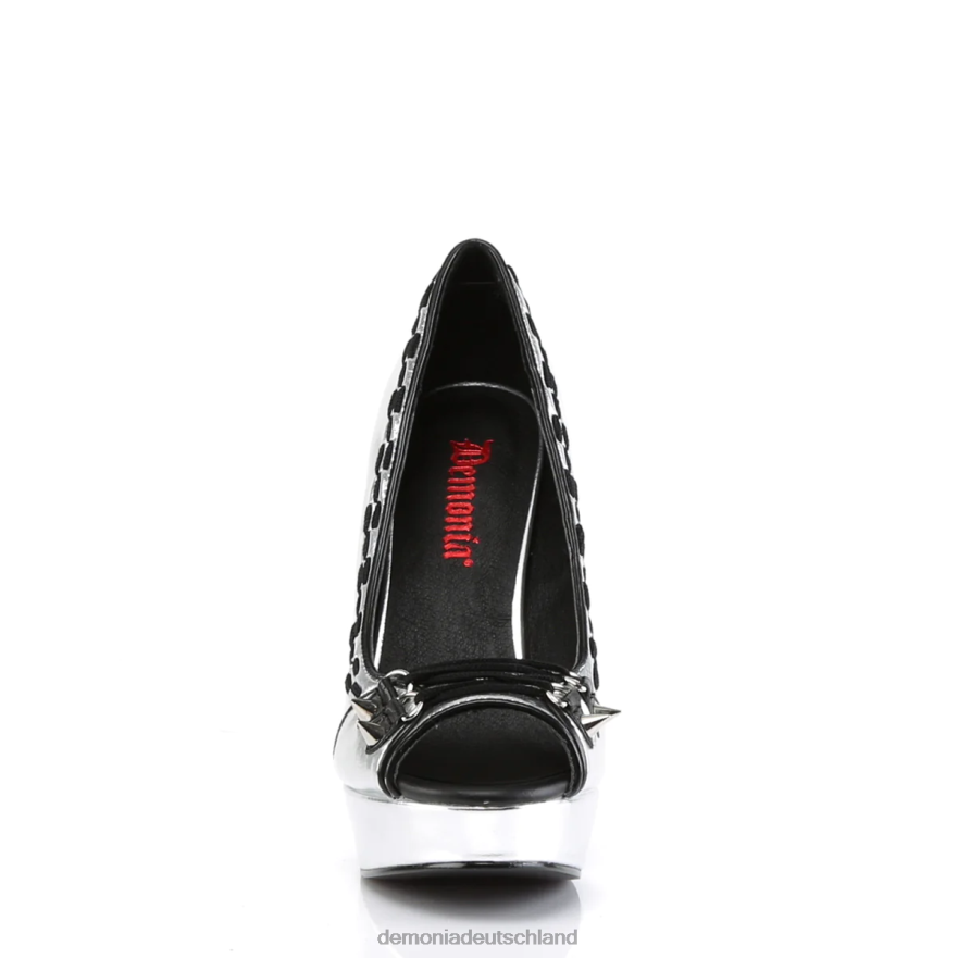silbernes veganes Leder 6JXLH438 Demonia Pixie-18