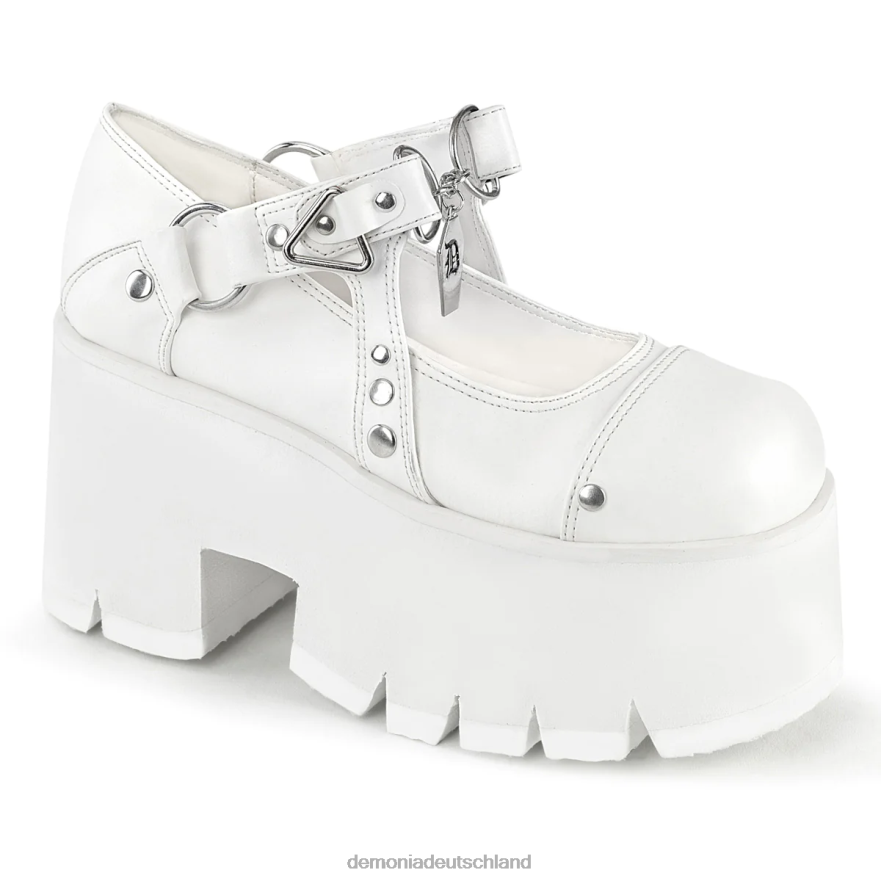 weißes veganes Leder 6JXLH397 Demonia Asche-33