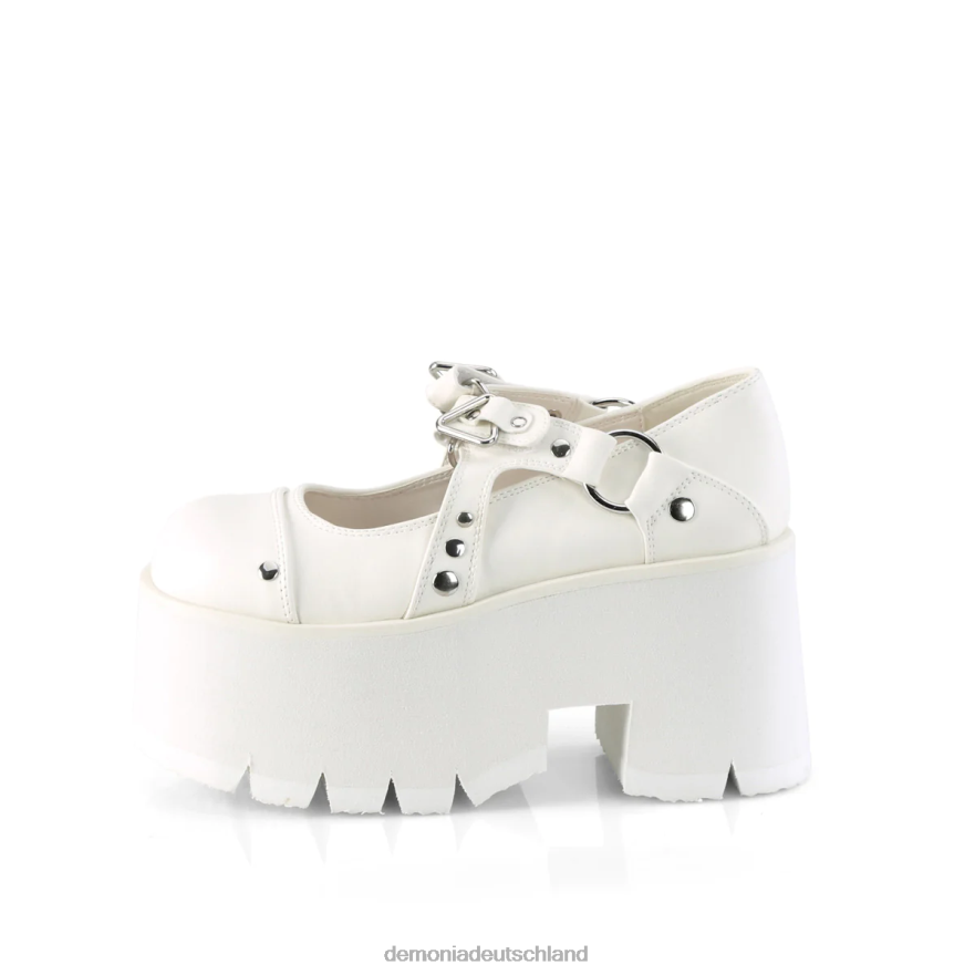 weißes veganes Leder 6JXLH397 Demonia Asche-33