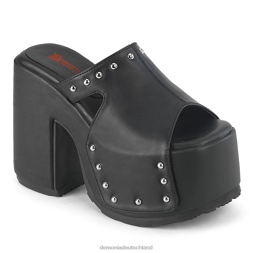 schwarzes veganes Leder 6JXLH525 Demonia Kamel-109