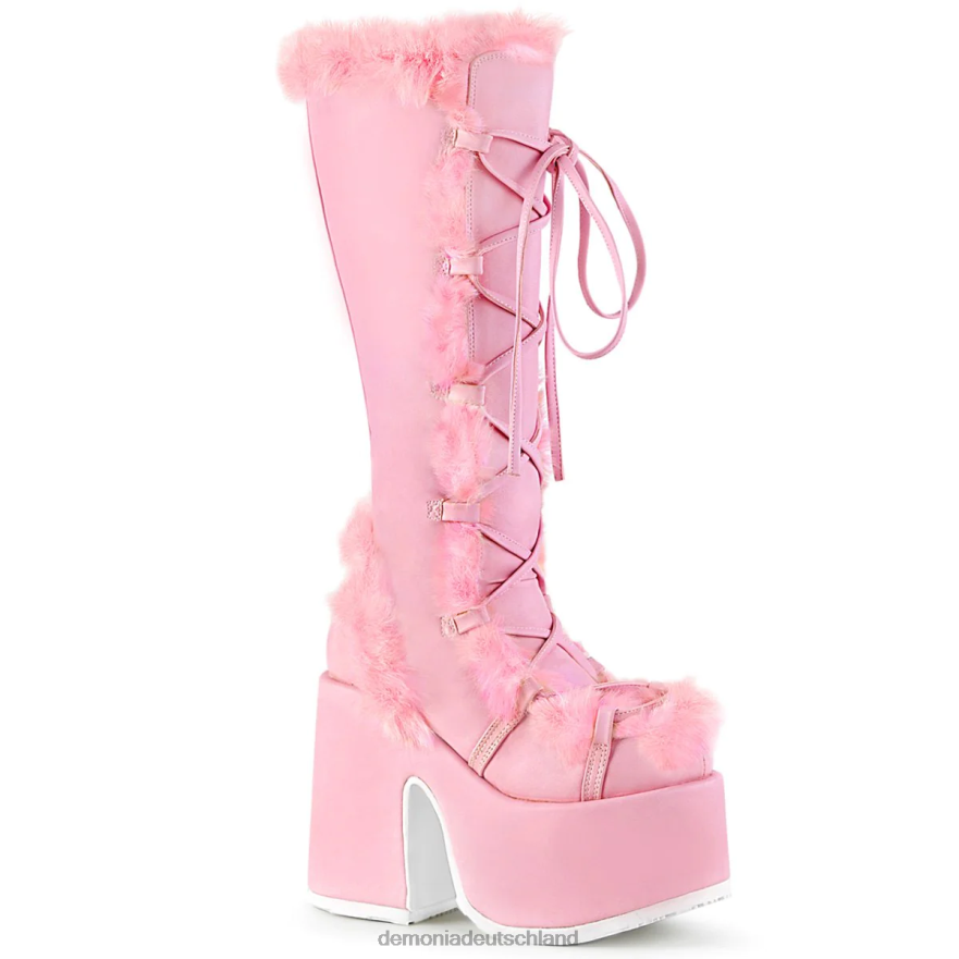 pastellrosa veganes Leder 6JXLH240 Demonia Kamel-311