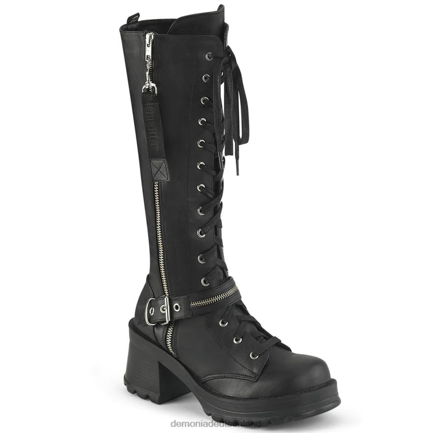 schwarzes veganes Leder 6JXLH227 Demonia brutal-206