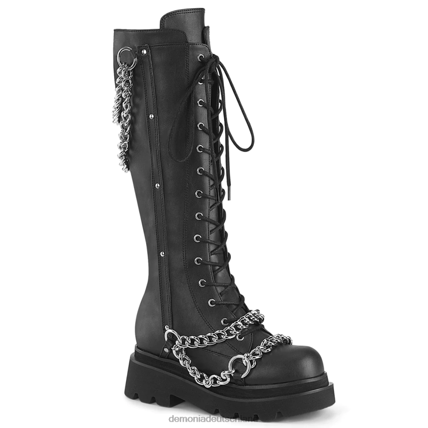 schwarzes veganes Leder 6JXLH286 Demonia Renegade-215