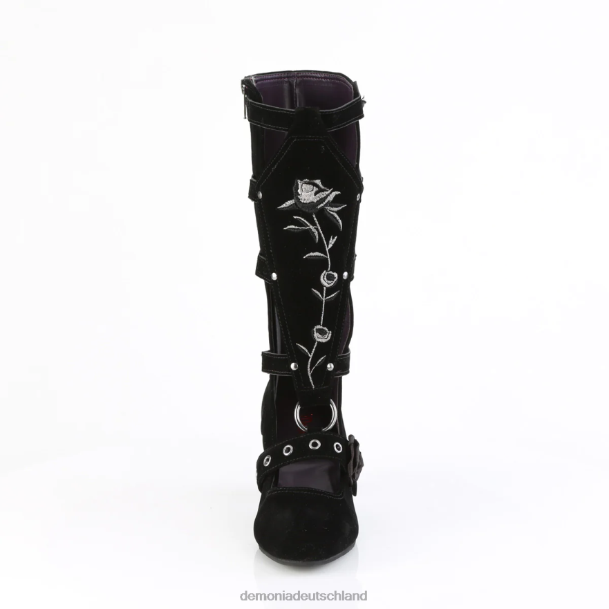 schwarzes veganes Wildleder 6JXLH363 Demonia whimsy-118