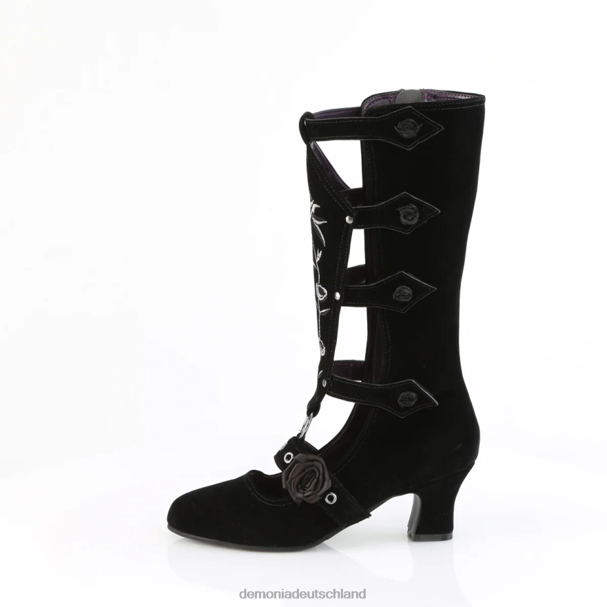 schwarzes veganes Wildleder 6JXLH363 Demonia whimsy-118