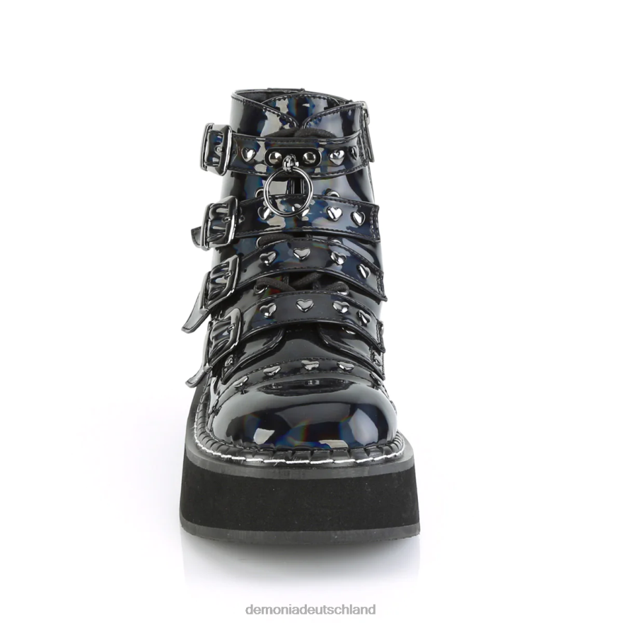 schwarzes Hologramm-Veganleder 6JXLH1521 Demonia emily-315