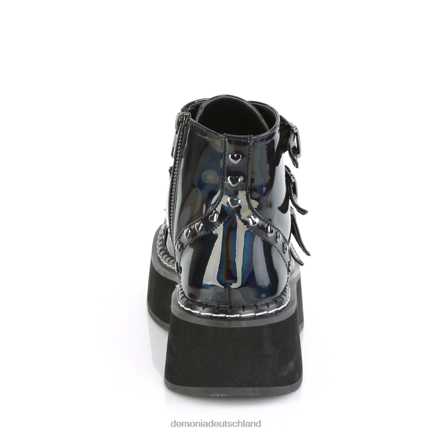 schwarzes Hologramm-Veganleder 6JXLH1521 Demonia emily-315