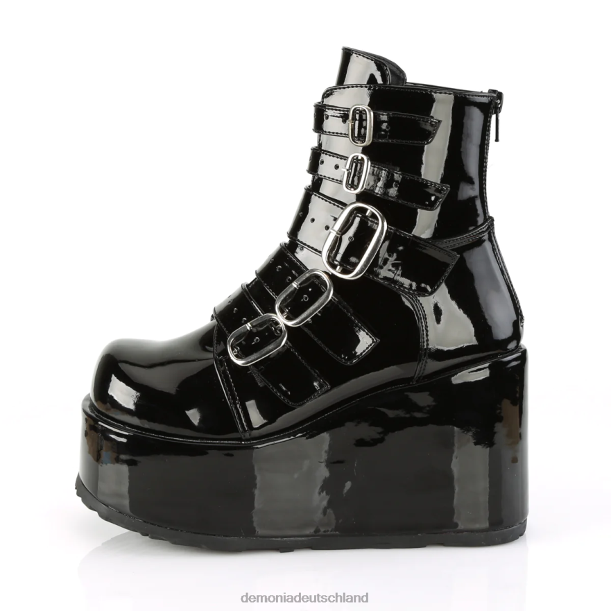 schwarzes Lackleder 6JXLH59 Demonia Eintracht-57