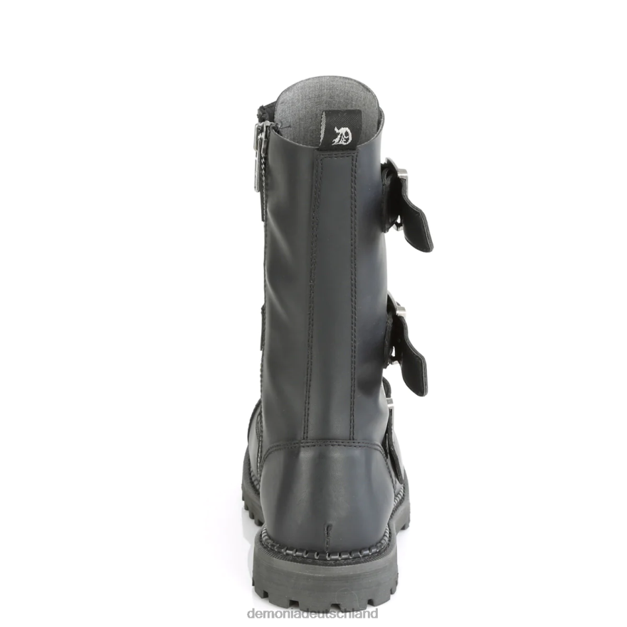 schwarzes veganes Leder 6JXLH120 Demonia riot-12bk