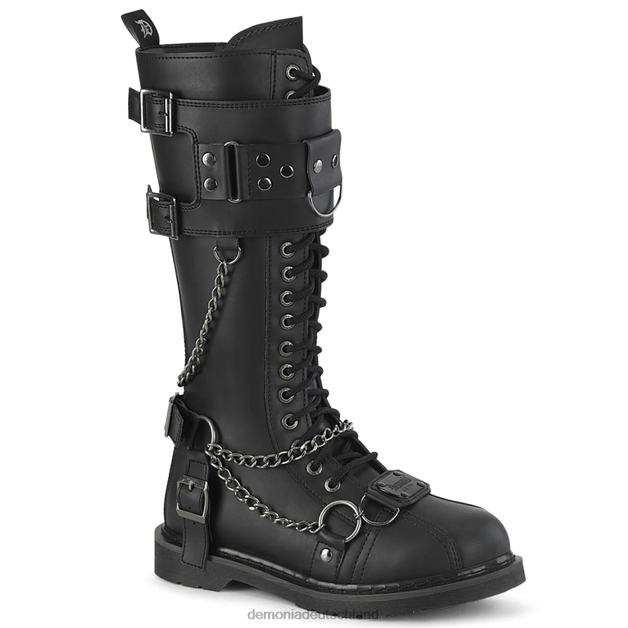 schwarzes veganes Leder 6JXLH807 Demonia Bolzen-415