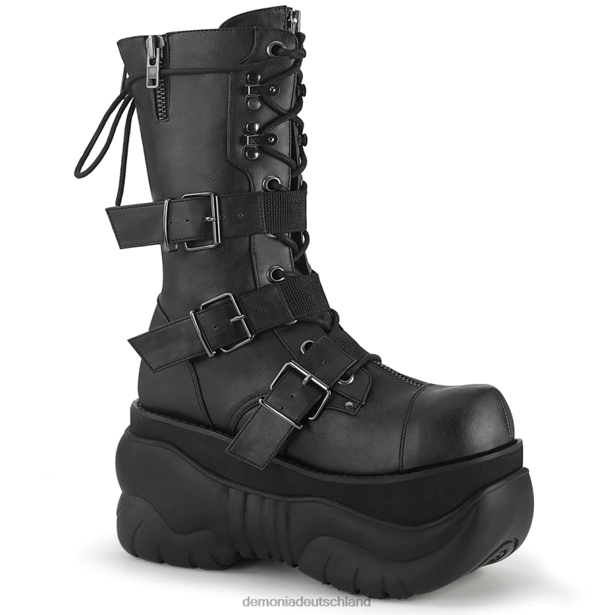 schwarzes veganes Leder 6JXLH812 Demonia Boxer-230