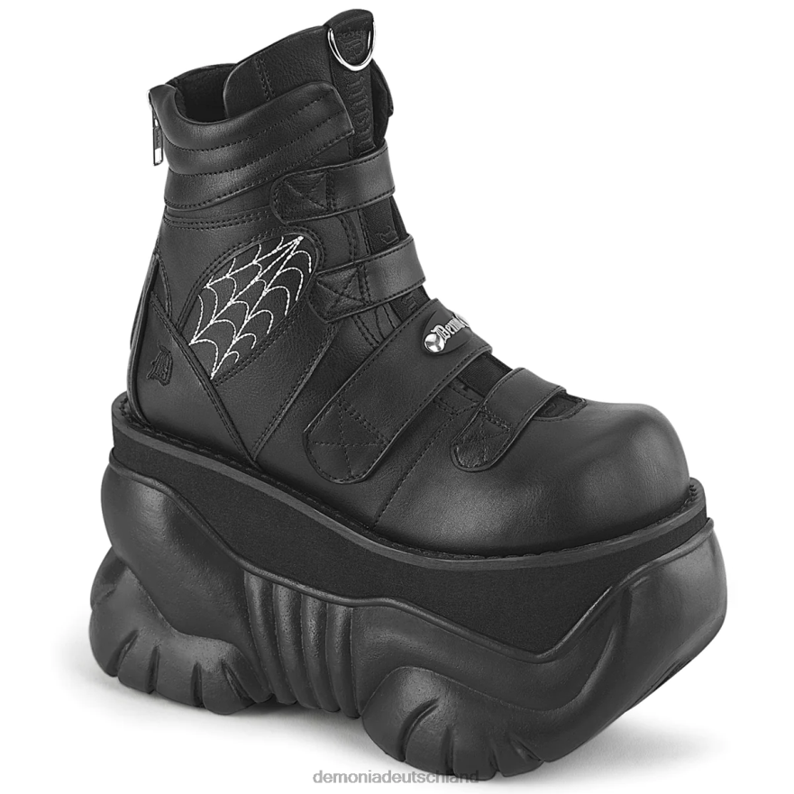 schwarzes veganes Leder 6JXLH814 Demonia Boxer-70
